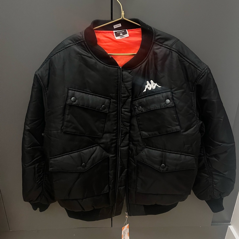 NWT Charms X Kappa  Small Embroidered Patch Padded Bomber Streetwear Jacket